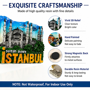 Aimants de réfrigérateur 3D en résine personnalisés OEM ODM à faible MOQ, souvenirs <span class=keywords><strong>d</strong></span>'Istanbul, Turquie, cadeaux touristiques, aimants autocollants pour réfrigérateur - Product Image 4