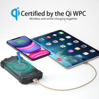 Cargador Solar Portátil de 10000mAh, Cargador Inalámbrico de 20W con Carga Rápida, Batería Externa para Teléfonos Celulares