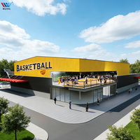 Gimnasio de Baloncesto de Gran Envergadura, Personalizado, con Aislamiento Acústico, Gimnasio Metálico Profesional para Baloncesto, para Centros Deportivos