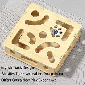 JQ Kattenkrabpuzzel Verrijkingsbox Kattenkrabplank Verrijkingsbox Schuurpapier Binnenin voor Binnenkatten Krabben - Product Image 3