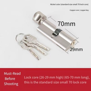 Small 70 Aluminum Alloy Indoor <strong>Bedroom</strong> Wooden <strong>Door</strong> Lock Cylinder Vintage Lever-Style Hardware Gold/Silver/Black Finish 2 Keys - Product Image 6