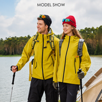 Veste imperméable coupe-vent pour homme et femme, veste de randonnée respirante à capuche, coupe-vent pour la randonnée et le camping