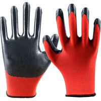 Gants de sécurité industriels SONICE 13 Gauge, enduits de nitrile/nylon, entièrement texturés, certifiés EN388, antidérapants, antistatiques, noirs