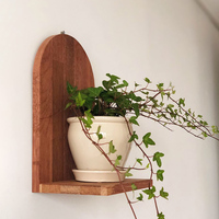 Wanuocraft Design moderne porte-plante mural en bois Pot de fleur étagère pour cuisine chambre salon porche balcon décor