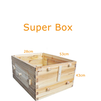 2X Super Box Auto Run Beehive Boîte à ruches en cire d'abeille (pas de cadres)