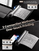 Imprimante thermique Q302 pour usage domestique, compatible avec les smartphones connectés, format A4, design compact avec 20 rouleaux de papier thermique