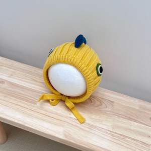 Chapeau <span class=keywords><strong>et</strong></span> écharpe pour garçon en tricot épais pour l'automne <span class=keywords><strong>et</strong></span> l'hiver, mignon petit dinosaure, protection des oreilles, coupe-vent pour bébés - Product Image 3