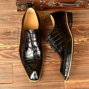 Chaussures Derby en cuir pour hommes, à carreaux, formelles, pour mariage et bureau, classiques, chaussures pour hommes, chaussures en cuir, chaussures pour hommes - Product Image 1