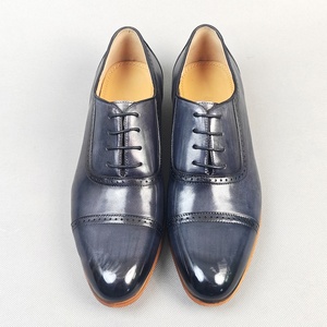 Men's Plaid Pattern Genuine Leather Lace-Up Oxford <b>Shoes</b> Breathable Anti-Slip Durable Casual Cowhide <b>Height</b> <b>Increasing</b> Sporty - Product Image 3