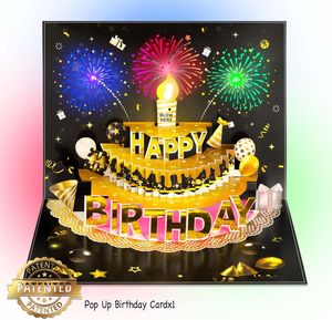 Luxury 3D Pop up <strong>Birthday</strong> <strong>Cards</strong> Cake Blow Out Candle Blowable Musical LED Light <strong>Birthday</strong> Gifts for Man Woman Kids <strong>Grandma</strong> - Product Image 3