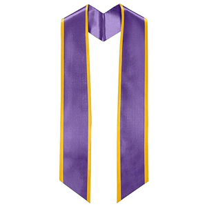 Estola <span class=keywords><strong>de</strong></span> Honor <span class=keywords><strong>de</strong></span> graduación morada unisex para adultos extremo clásico con adorno dorado <span class=keywords><strong>de</strong></span> 72 "<span class=keywords><strong>de</strong></span> largo - Product Image 1