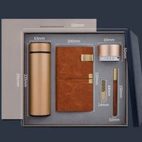 Ensemble cadeau d'affaires promotionnel, coffret cadeau de luxe avec carnet A5, kits exécutifs, possibilité de personnalisation, coffret cadeau d'entreprise de luxe, promotionnel