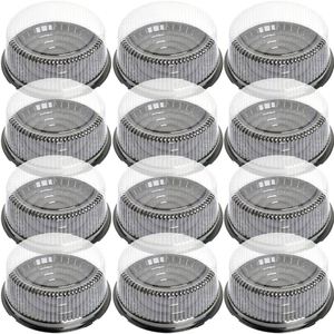 Eco-friendly <b>Recycled</b> Materials 7.4 Inch Dome Clear Disposable Food Grade PET Plastic Cake Sandwich Bread Container Packaging - Product Image 2