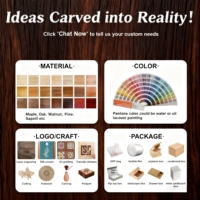 Support et base en bois poli faits à la main pour photos, style ferme, personnalisables OEM/ODM, pour décoration intérieure, en bois de hêtre, artisanat DIY