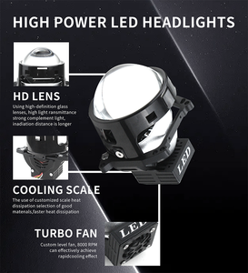 Buen <span class=keywords><strong>precio</strong></span> G2 30000LM Bombilla de proyector Bi-LED de 3 pulgadas Lente grande Faro Bi Led Lente de proyector Faro de <span class=keywords><strong>coche</strong></span> para <span class=keywords><strong>coche</strong></span> - Product Image 3
