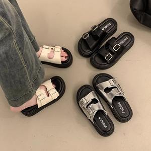 Sandales d'extérieur pour femmes à semelle épaisse rehaussante, nouvelle conception, antidérapantes, tendance mode, service OEM, été 2025 - Product Image 4