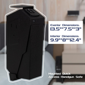 Gun Safe for Handgun, Mounted Gun Safe for Hand Gun <b>Lock</b> Key <b>Lock</b> Quick-Access Handgun Safe <b>Box</b> for Nightstand Wall Mount Silent - Product Image 3