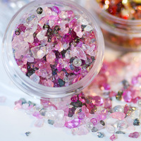 Xiaohongshu DIY Wearable Nail Art Material Kit 3D Glitter Diamantes de imitación sueltos y 111-150 Accesorios de vidrio Diseño simple fresco