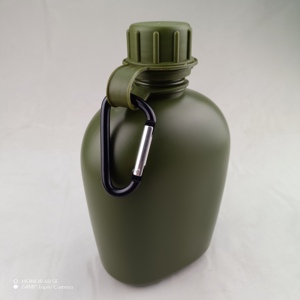 Échantillon gratuit de bouteille à boire vert olive de cantine de champ à la demande avec couvercle du fabricant BSCI - Product Image 6