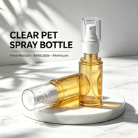 Flacon pulvérisateur PET 100/120/150/160/190 ml avec pompe à brume fine, emballage cosmétique vide pour huile essentielle, lotion, parfum, shampoing