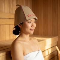 Gorro de Sauna de Fieltro Reciclado Verde al por Mayor con Logotipo Personalizado OEM ODM Directo de Fábrica para Baño de Vapor y Spa, Ideal para Banya Rusa
