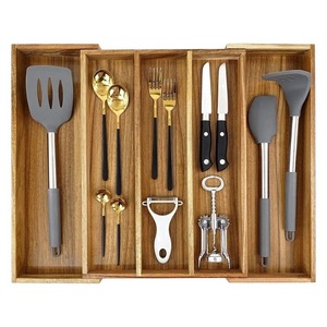 Caja de Almacenamiento de Madera de Acacia de Alta Calidad para Cocina, Organizador de Artículos Pequeños - Product Image 1