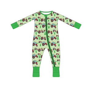 ชุดนอนเด็กแขนยาวลายรถยนต์ ผ้าไผ่ สำหรับเด็กเล็ก เด็กหญิง และเด็กทารก - Product Image 1