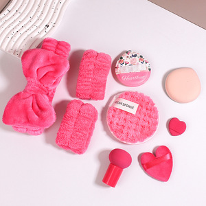 Set <span class=keywords><strong>de</strong></span> 9 Piezas para Spa: Pulsera, Diadema, Paño Desmaquillante, Esponja <span class=keywords><strong>de</strong></span> Maquillaje, Regalo para Niñas, Set <span class=keywords><strong>de</strong></span> Cuidado <span class=keywords><strong>de</strong></span> Belleza <span class=keywords><strong>de</strong></span> Microfibra Rosa, Venta al Por Mayor - Product Image 3