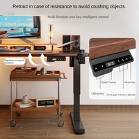 Bureau électrique relevable en bois massif, bureau d'ordinateur intelligent moderne pour la maison, le bureau, les jeux, utilisation au bureau, poste de travail écologique et durable