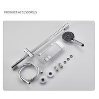Robinet de salle de bain moderne 2 fonctions finition bronze apparente, mitigeur bain-douche à levier unique eau chaude-froide, ensemble de douche en laiton avec jet