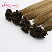 Extensions de cheveux humains 100% Remy, cheveux vierges russes, pointes V U I K # Extensions de cheveux humains MM V Tip