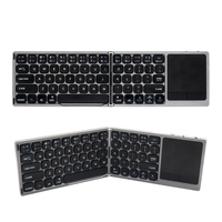 Clavier tactile pliable multi-appareils TouchGoal FK328T en plastique avec pavé tactile pour ordinateur portable, tablette et smartphone