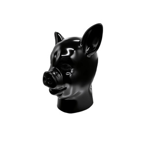Masque de tête de cochon en <span class=keywords><strong>latex</strong></span> pur sexy pour adulte, fourni directement par l'usine, masque de jouet alternatif ODM gaufré - Product Image 5