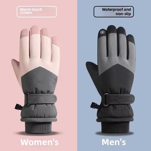 <span class=keywords><strong>Gants</strong></span> de ski en laine d'agneau pour homme et <span class=keywords><strong>femme</strong></span>, imperméables, antidérapants, épaissis, compatibles écran tactile, pour l'hiver et le cyclisme en extérieur - Product Image 2