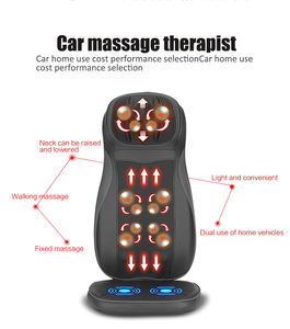 Masseur dorsal et cervical Shiatsu, coussin de siège de <span class=keywords><strong>massage</strong></span> dorsal avec fonction de chaleur, pétrissage profond, <span class=keywords><strong>auto</strong></span>-masseur avec vibrations - Product Image 4