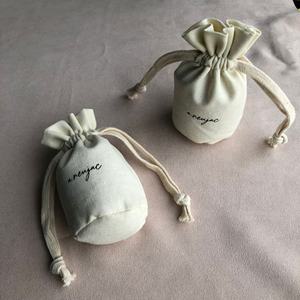 Pequeño de lino de algodón bolsas de embalaje de fondo redondo de lino de algodón con cordón bolsa de viaje - Product Image 6