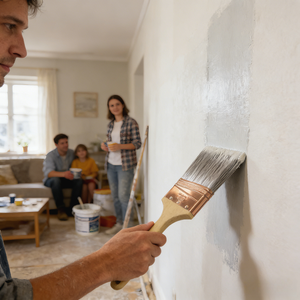 Pinceau plat professionnel industriel CTWHPB021, poils synthétiques, manche en <span class=keywords><strong>bois</strong></span>, OEM disponible pour la <span class=keywords><strong>peinture</strong></span> des murs et des meubles - Product Image 5