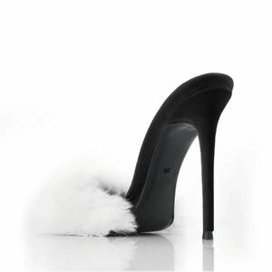 Sandales Personnalisées <span class=keywords><strong>Femme</strong></span> Talons Hauts <span class=keywords><strong>Grande</strong></span> <span class=keywords><strong>Taille</strong></span> Fourrure Moelleuse <span class=keywords><strong>Mules</strong></span> Bout Pointu Fermeture à Enfiler Respirantes Été Sexy Hiver Adaptées - Product Image 6