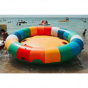 야외 물 게임 6-8 인 견인 가능 회전 물 모험 풍선 회전 UFO 디스코 보트 견인 튜브 - Product Image 3