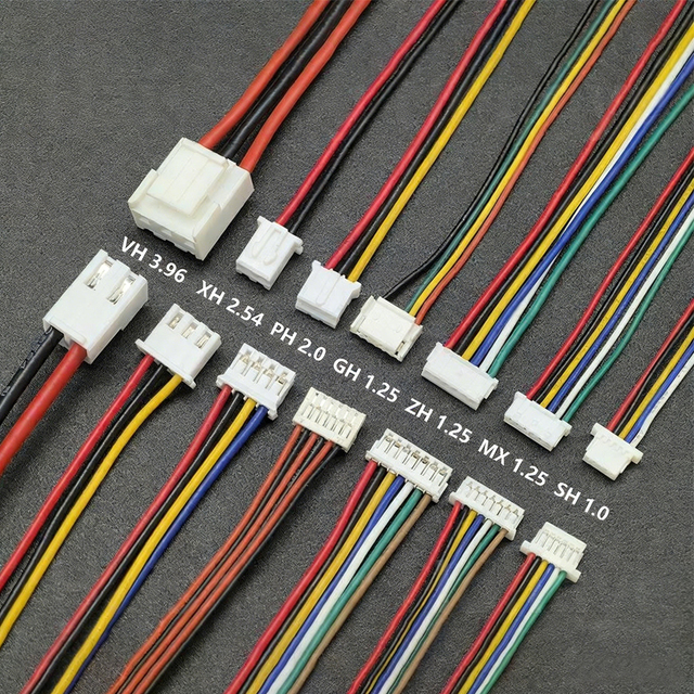 Hot-selling JST SH MX GH ZH PH EH XH VH 1.0 1.25 1.5 2.0 2.54 3.96 MM Pitch 2/3/4/5/6 Pin Connector Wire Harness Cable Assembly