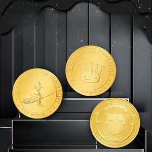 عملة ذهبية تذكارية للأطفال على شكل جنية الأسنان، شارة نجمية مزدوجة الوجهين من النحاس، هدية تذكارية للأطفال - Product Image 3