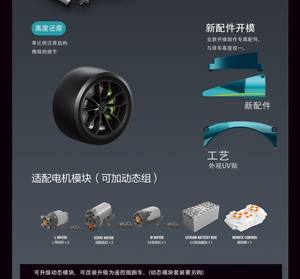 Aston Martin Valkyrie LM Le Mans Auto da Corsa Blocchi da Costruzione Auto Sportiva Modificata con Trasmissione Telecomandato Modello Giocattolo - Product Image 5