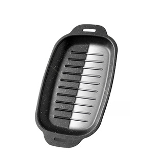 Maifan Stone Grilling Pan Rectangular Non Stick Easy Cleaning For Outdoor Camping <b>BBQ</b> Home Teppanyaki Korean Style - Product Image 2