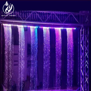 Fontaine à rideau d'eau numérique moderne en acier inoxydable Water Crown SG53 avec contrôle musical 110-240V pour jardin, parc, lac et hôtels - Product Image 1