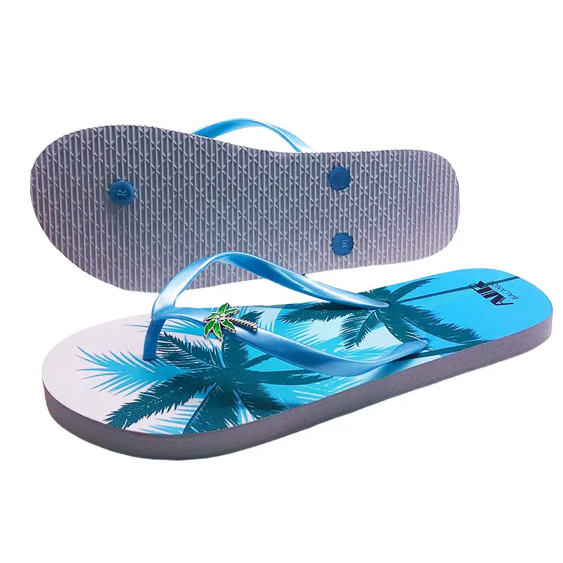 2022 Summer beach platform flip flops with logo thongs custom flip flops for women casual outdoor non slip ladies flip flops