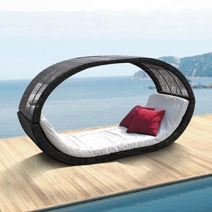 Chaise longue de jardin en <span class=keywords><strong>rotin</strong></span>, design nordique moderne, mobile, pour cour, hôtel, villa, club, centre de <span class=keywords><strong>bain</strong></span>, piscine, plage - Product Image 2