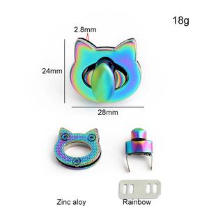 特注カラフルレーザーメッキ亜鉛合金バッグロック女性ハンドバッグ留め金ロック動物形金属ロック - Product Image 5