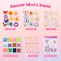 Kit de loisirs créatifs DIY pour enfants, très populaire, pour la création de porte-clés animaux à paillettes, fait main, pour les activités artistiques et les voyages