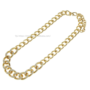 Diamond-set Three-dimensional <b>Cuban</b> <b>Chain</b> Necklace, Fashionable and Cool Personalized Accessories, Pendant Jewelry. Tanjing - Product Image 5