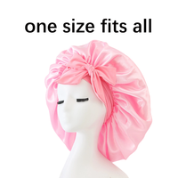 Bonnet de nuit en satin personnalisé pour femmes, bonnet de nuit en polyester avec broderie ou logo sérigraphié, bonnet pour cheveux multicolores
